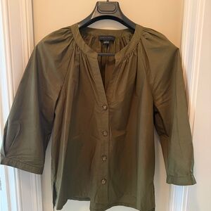 Sanctuary Olive Button-Up Blouse